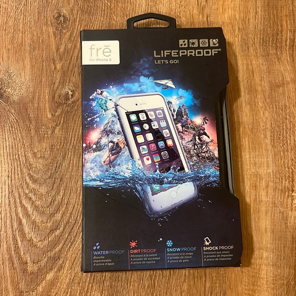 iPhone 6 white and gray life proof case